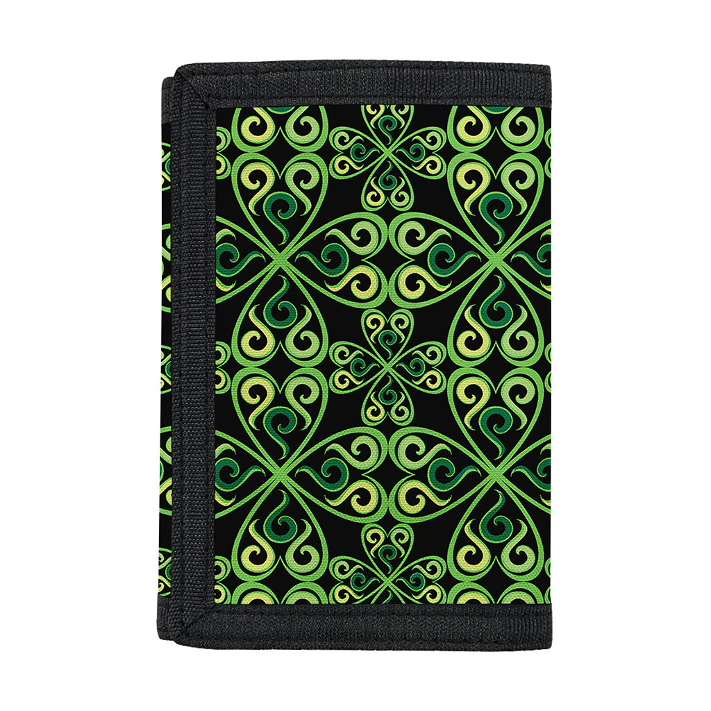 Irish Celtic Symbol Pattern Print Trifold Wallet