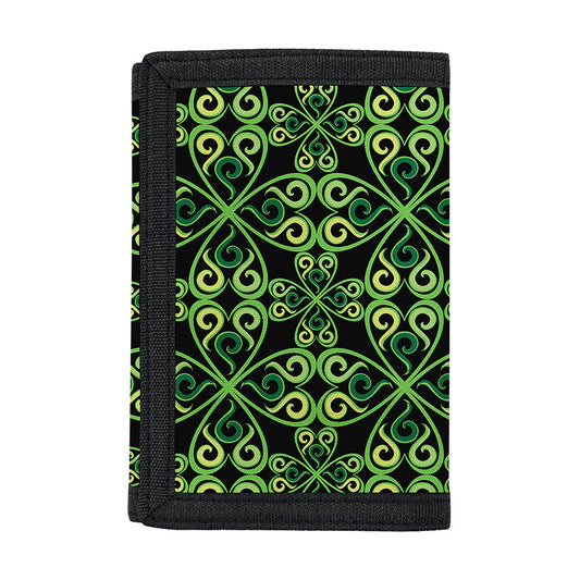 Irish Celtic Symbol Pattern Print Trifold Wallet