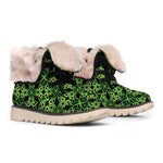 Irish Celtic Symbol Pattern Print Winter Boots