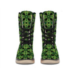 Irish Celtic Symbol Pattern Print Winter Boots