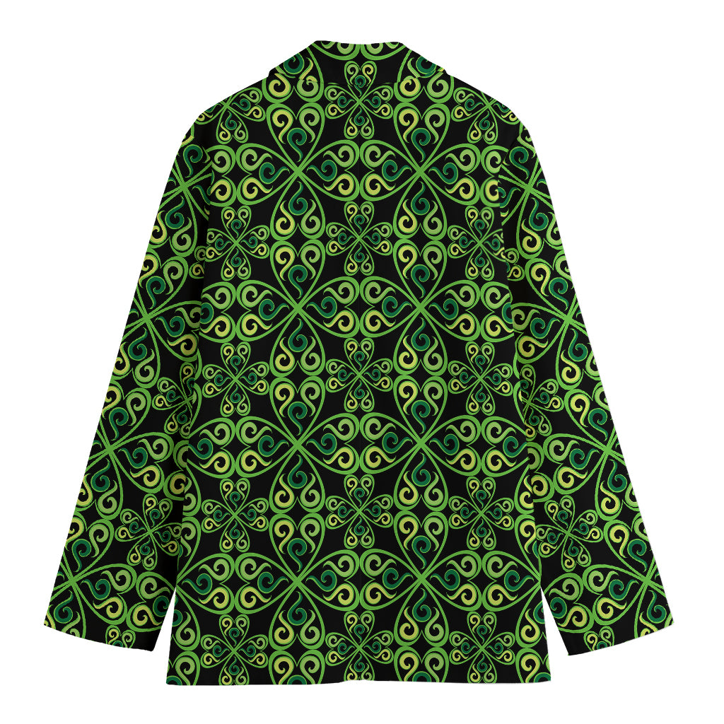 Irish Celtic Symbol Pattern Print Women's Blazer