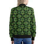 Irish Celtic Symbol Pattern Print Women's Bomber Jacket