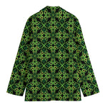 Irish Celtic Symbol Pattern Print Women's Cotton Blazer