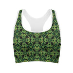 Irish Celtic Symbol Pattern Print Women's Sports Bra