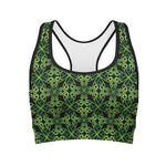 Irish Celtic Symbol Pattern Print Women's Sports Bra