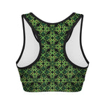 Irish Celtic Symbol Pattern Print Women's Sports Bra