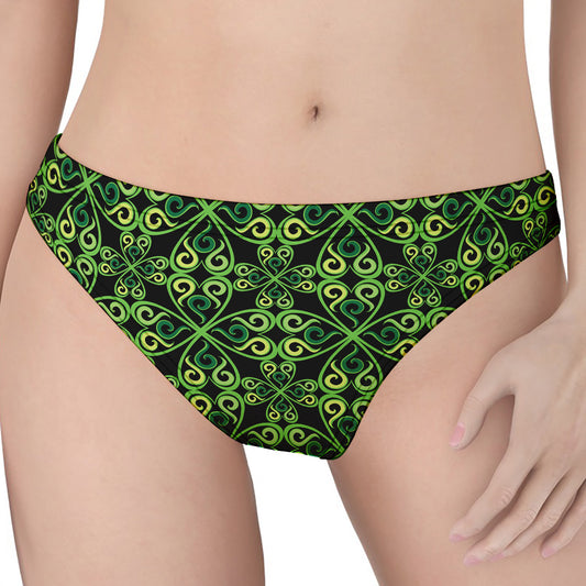 Irish Celtic Symbol Pattern Print Women's Thong