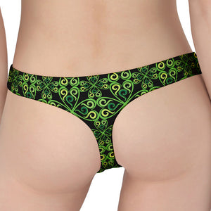 Irish Celtic Symbol Pattern Print Women's Thong