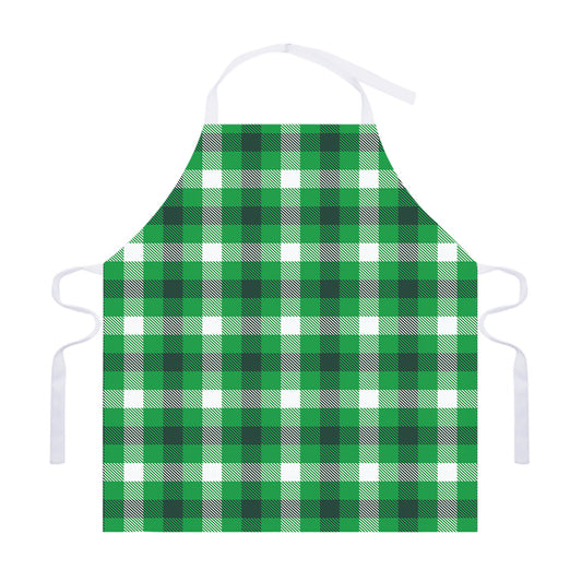 Irish Check Saint Patrick's Day Print Adjustable Apron
