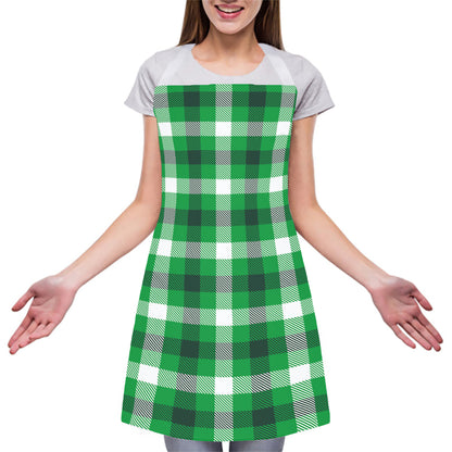 Irish Check Saint Patrick's Day Print Adjustable Apron