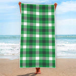 Irish Check Saint Patrick's Day Print Beach Towel