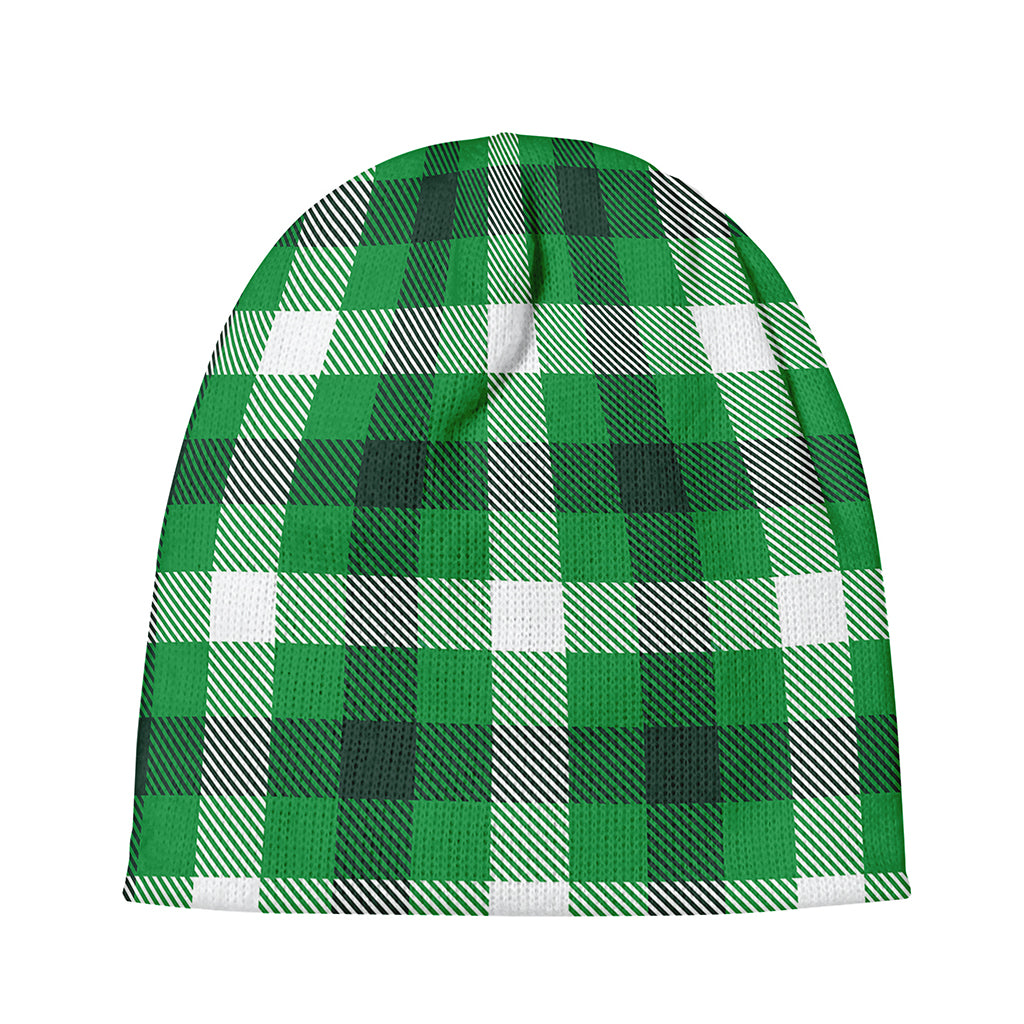 Irish Check Saint Patrick's Day Print Beanie
