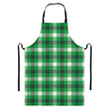 Irish Check Saint Patrick's Day Print Bib Apron With Pocket