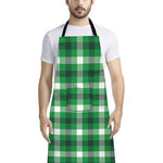 Irish Check Saint Patrick's Day Print Bib Apron With Pocket