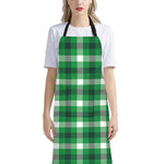 Irish Check Saint Patrick's Day Print Bib Apron With Pocket