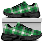 Irish Check Saint Patrick's Day Print Black Chunky Shoes