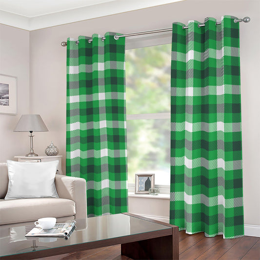 Irish Check Saint Patrick's Day Print Blackout Grommet Curtains