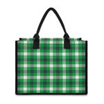 Irish Check Saint Patrick's Day Print Canvas Tote Bag