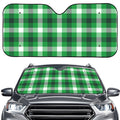 Irish Check Saint Patrick's Day Print Car Windshield Sun Shade