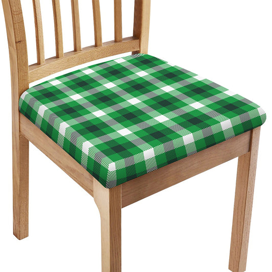 Irish Check Saint Patrick's Day Print Chair Cushion Cover