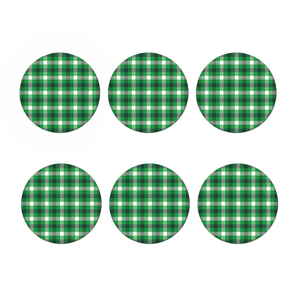 Irish Check Saint Patrick's Day Print Coaster Set