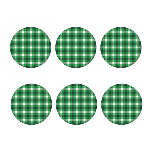 Irish Check Saint Patrick's Day Print Coaster Set