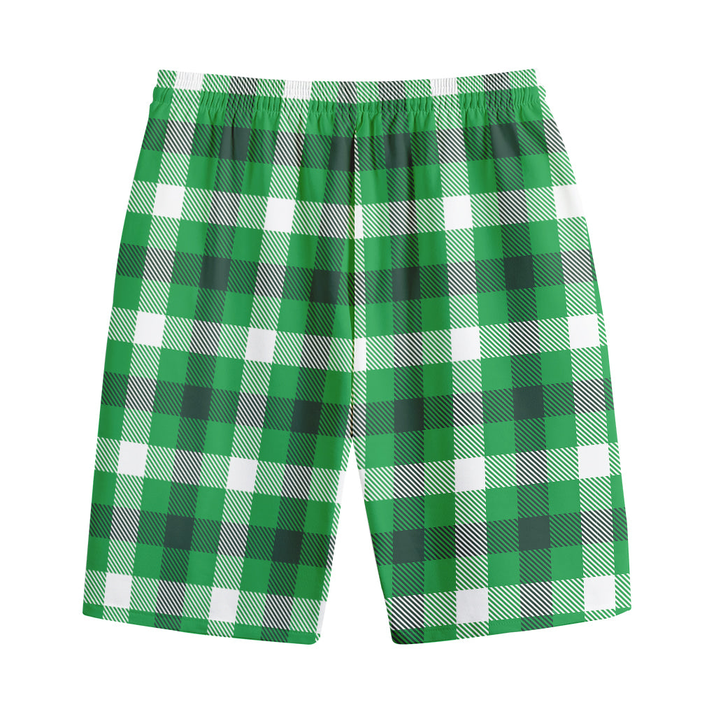 Irish Check Saint Patrick's Day Print Cotton Shorts