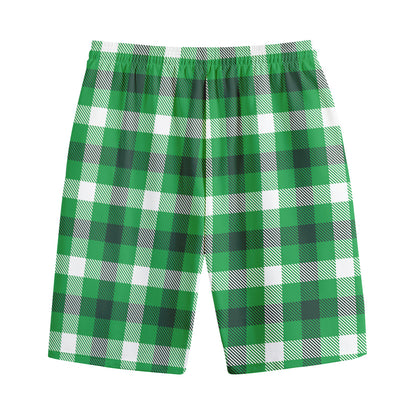 Irish Check Saint Patrick's Day Print Cotton Shorts