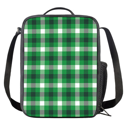 Irish Check Saint Patrick's Day Print Crossbody Lunch Bag