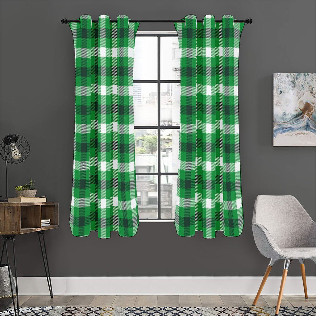 Irish Check Saint Patrick's Day Print Curtain