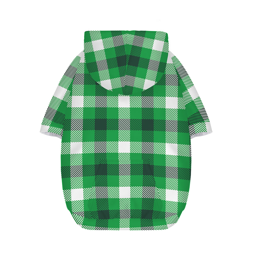 Irish Check Saint Patrick's Day Print Dog Zip Up Hoodie