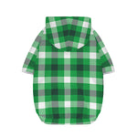 Irish Check Saint Patrick's Day Print Dog Zip Up Hoodie