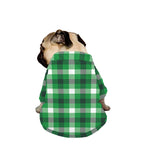 Irish Check Saint Patrick's Day Print Dog Zip Up Jacket