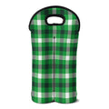 Irish Check Saint Patrick's Day Print Double Neoprene Wine Tote