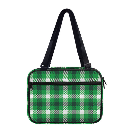 Irish Check Saint Patrick's Day Print Double Strap Bible Bag