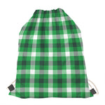 Irish Check Saint Patrick's Day Print Drawstring Bag