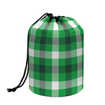 Irish Check Saint Patrick's Day Print Drawstring Makeup Bag