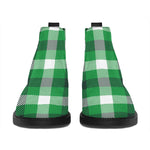 Irish Check Saint Patrick's Day Print Flat Ankle Boots