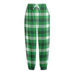 Irish Check Saint Patrick's Day Print Fleece Lined Knit Pants