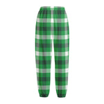 Irish Check Saint Patrick's Day Print Fleece Lined Knit Pants