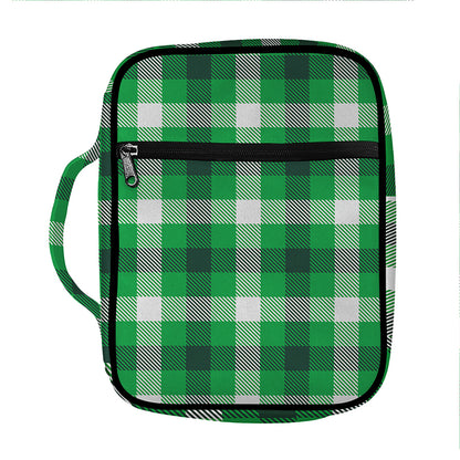 Irish Check Saint Patrick's Day Print Front Pocket Bible Bag