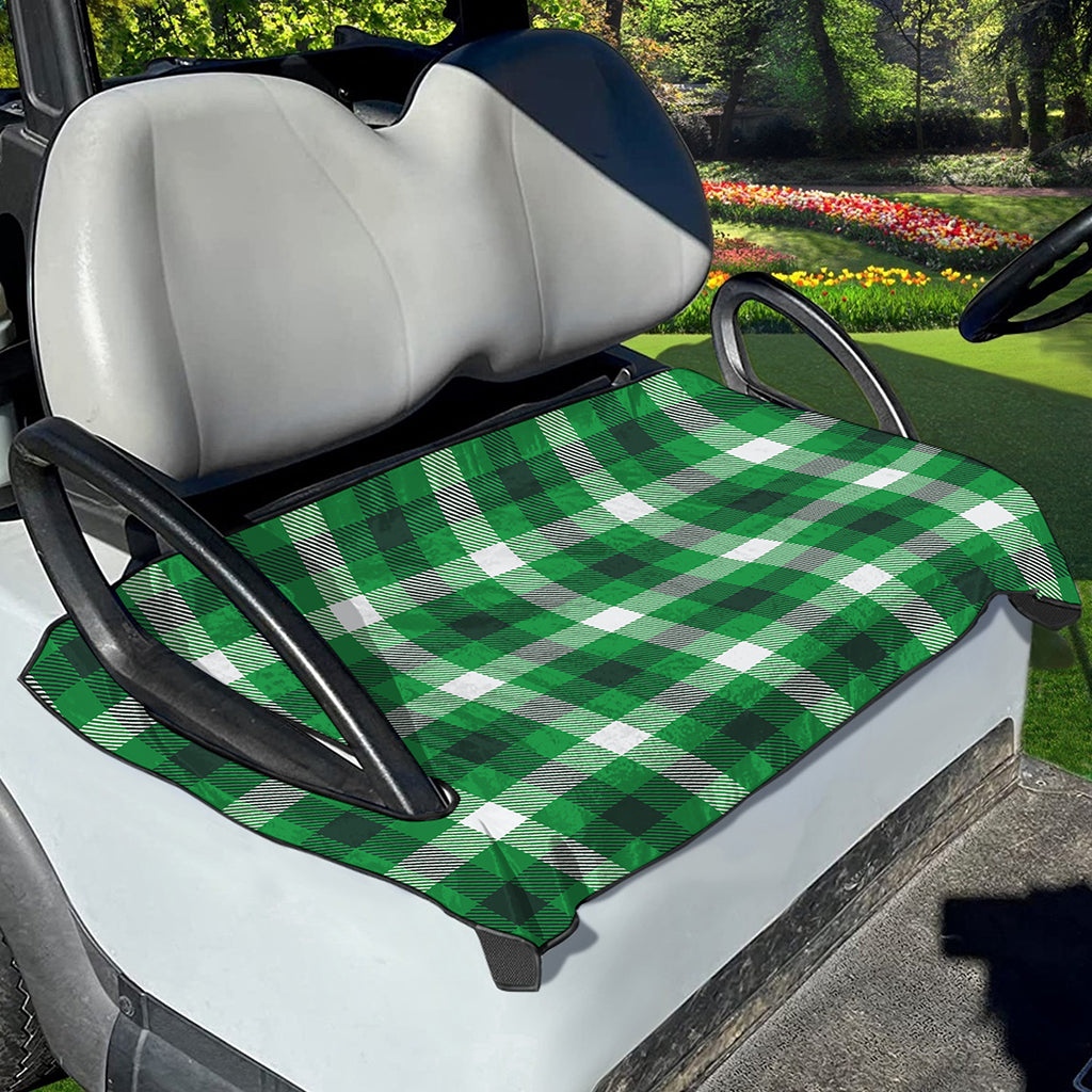 Irish Check Saint Patrick's Day Print Golf Cart Seat Cover