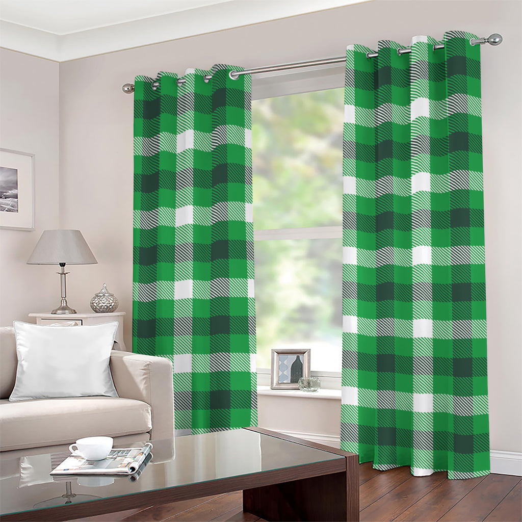 Irish Check Saint Patrick's Day Print Grommet Curtains