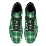 Irish Check Saint Patrick's Day Print High Top Leather Sneakers