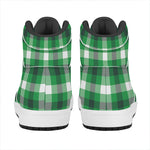 Irish Check Saint Patrick's Day Print High Top Leather Sneakers