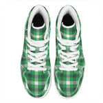 Irish Check Saint Patrick's Day Print High Top Leather Sneakers