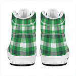 Irish Check Saint Patrick's Day Print High Top Leather Sneakers