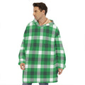 Irish Check Saint Patrick's Day Print Hoodie Blanket
