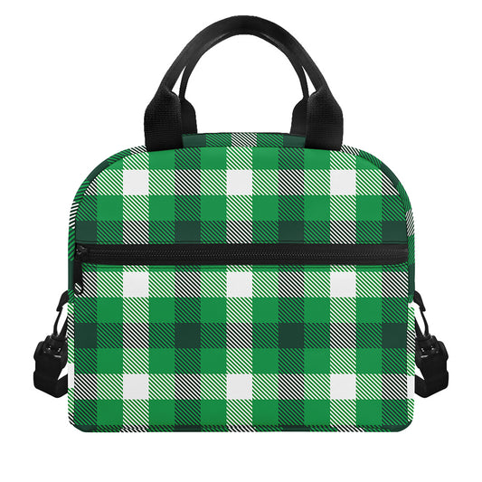 Irish Check Saint Patrick's Day Print Insulated Lunch Bag