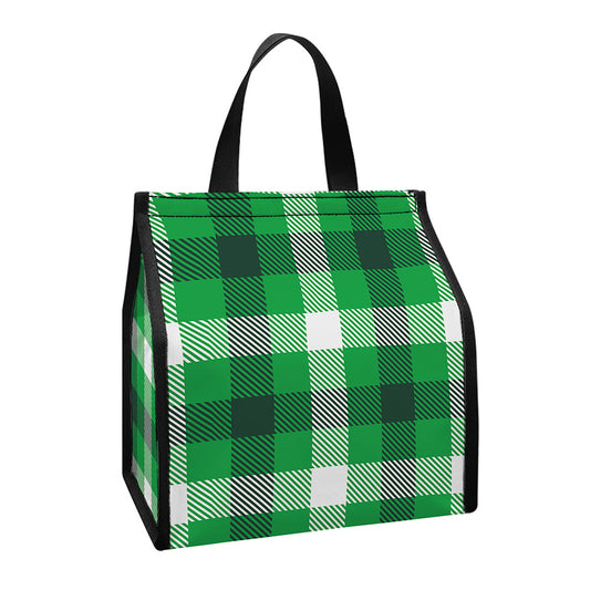 Irish Check Saint Patrick's Day Print Insulated Lunch Tote